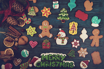 Image showing Gingerbreads for new years and christmas