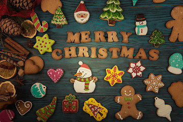 Image showing Gingerbreads for new years and christmas