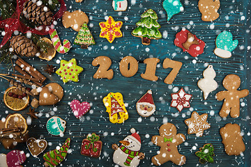 Image showing Gingerbreads for new 2017 years