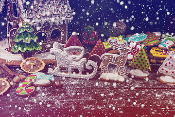 Image showing Gingerbreads for new years and christmas