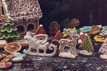 Image showing Gingerbreads for new years and christmas