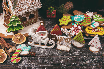 Image showing Gingerbreads for new years and christmas