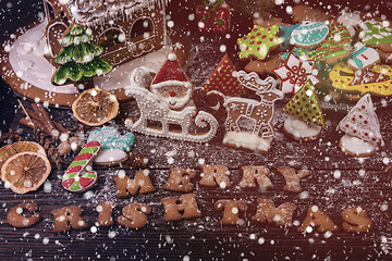 Image showing Gingerbreads for new years and christmas