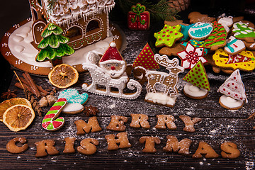 Image showing Gingerbreads for new years and christmas