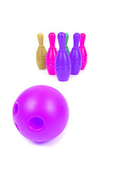 Image showing plastic bowling toy