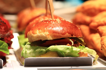 Image showing fresh vegan burgers