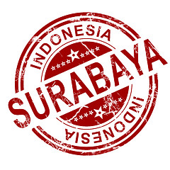 Image showing Red 	Surabaya stamp 