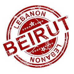 Image showing Red Beirut stamp 