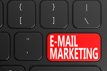 Image showing Email Marketing on black keyboard