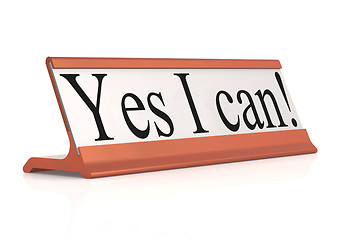 Image showing Yes I can table tag isolated