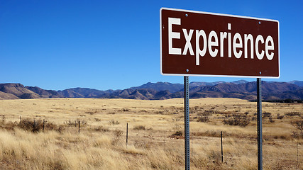 Image showing Experience road sign