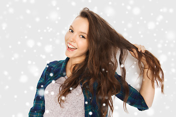 Image showing happy smiling pretty teenage girl