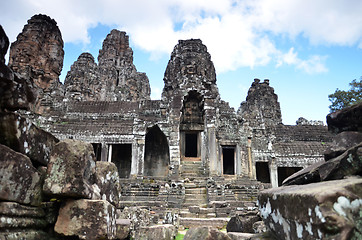 Image showing Bayon Temple At Angkor Wat, Cambodia