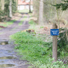 Image showing Private road sign 