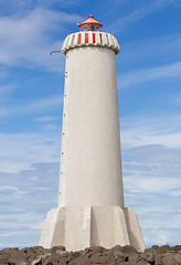 Image showing Modern lighthouse at Akranes - Iceland