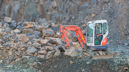 Image showing Small orange bulldozer