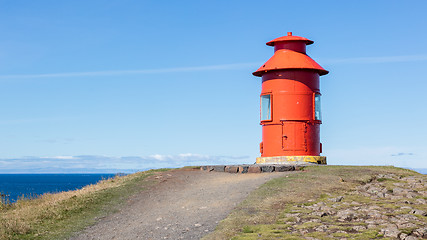 Image showing Cute little red lighthouse