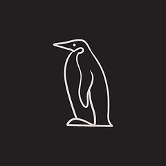 Image showing Penguin sketch icon.