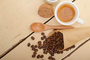 Image showing espresso coffee and beans