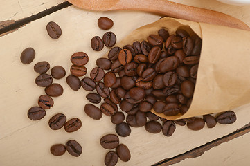 Image showing espresso coffee and beans