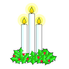 Image showing Christmas Candles