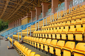 Image showing plastic seats at stadium 