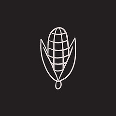 Image showing Corn sketch icon.