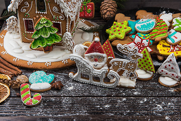 Image showing Gingerbreads for new years and christmas