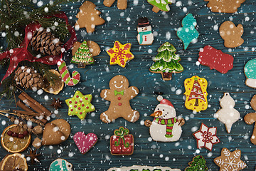 Image showing Gingerbreads for new years and christmas