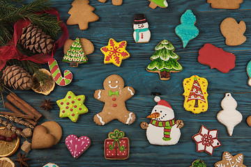 Image showing Gingerbreads for new years and christmas