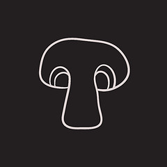 Image showing Mushroom sketch icon.