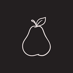 Image showing Pear sketch icon.
