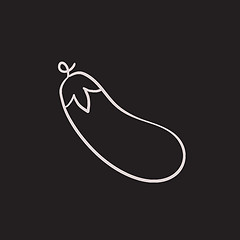 Image showing Eggplant sketch icon.