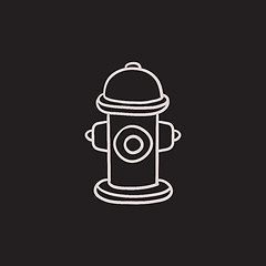 Image showing Fire hydrant  sketch icon.
