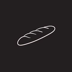 Image showing Baguette sketch icon.