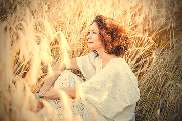 Image showing middle aged pretty smiling woman