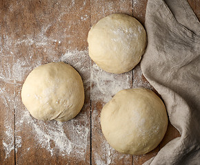 Image showing fresh raw pizza dough 