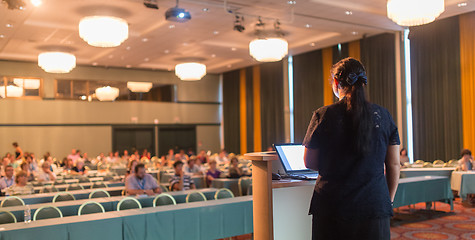 Image showing Speaker at Business Conference and Presentation.