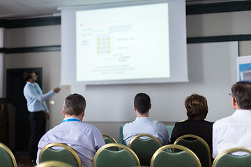 Image showing Audience in lecture hall participating at business conference.