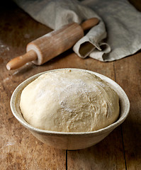 Image showing bowl of fresh raw dough