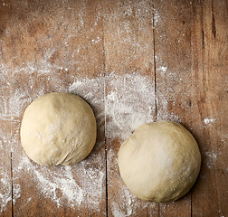 Image showing fresh raw pizza dough