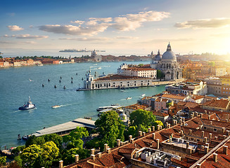 Image showing Panoramic aerial view of Venice