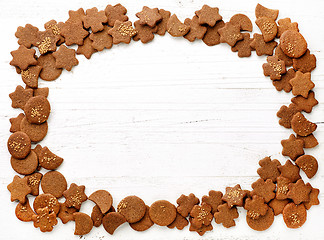 Image showing frame of gingerbread cookies