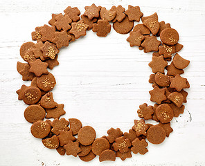 Image showing frame of gingerbread cookies