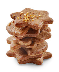 Image showing stack of gingerbread cookies