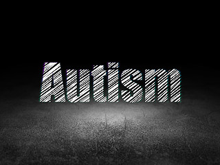 Image showing Healthcare concept: Autism in grunge dark room