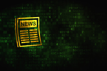 Image showing News concept: Newspaper on digital background