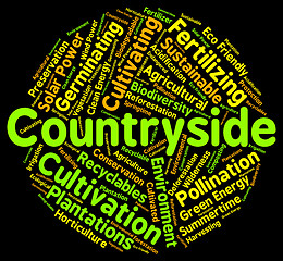 Image showing Countryside Word Shows Natural Nature And Words