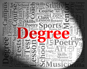 Image showing Degree Word Shows Degrees Words And Qualification