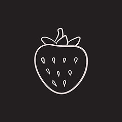 Image showing Strawberry sketch icon.